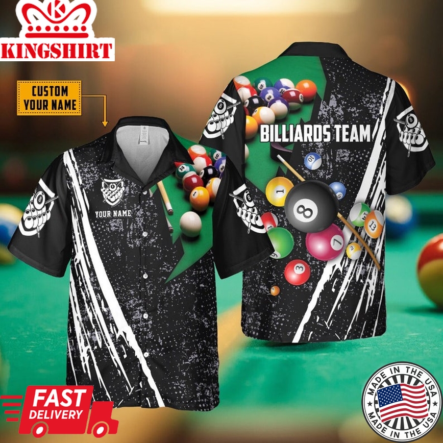 Personalized Billiards Team Trendy Hawaiian Shirt