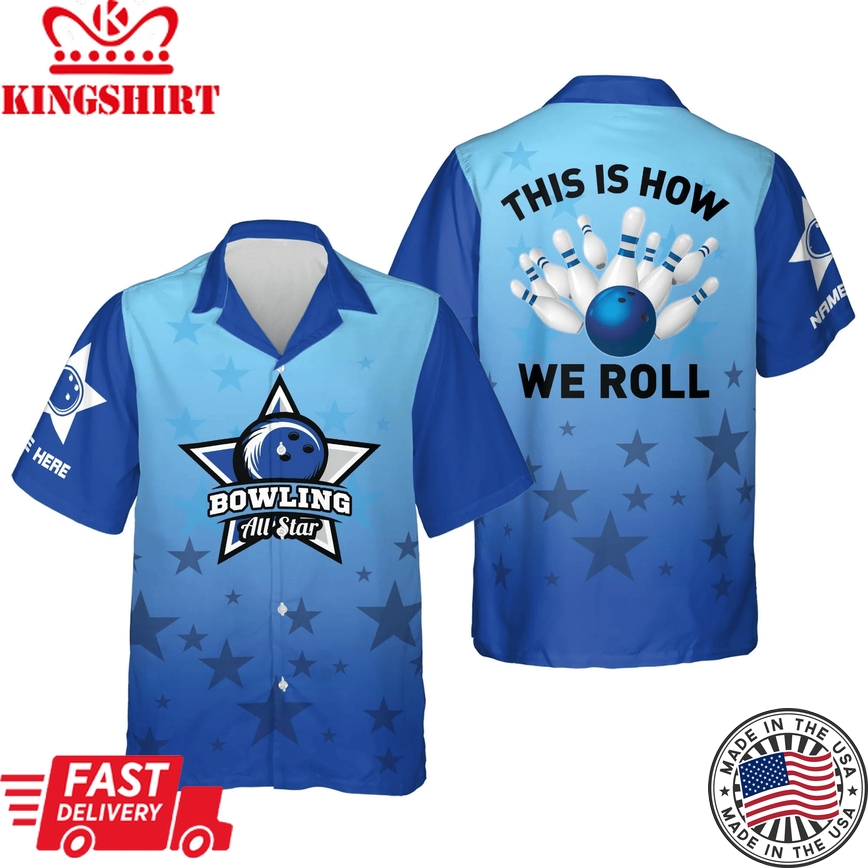 Personalized Bowling Trendy Hawaiian Shirt For Men, Hawaiian Bowling Shirts For Men