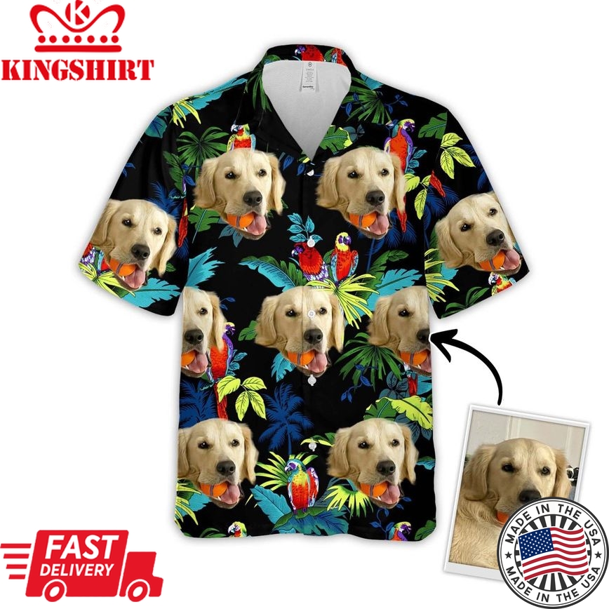 Personalized Gift For Pet Lovers Tropical Pattern Hawaiian Shirt