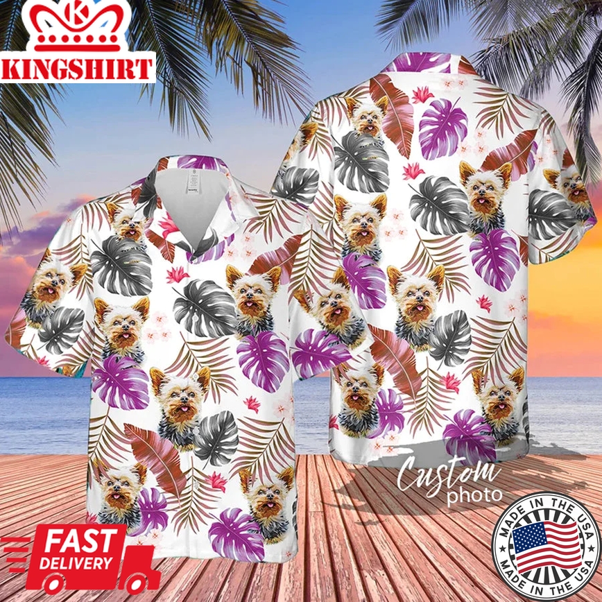 Personalized Hawaiian Dog Shirt, Short Sleeve Hawaiian Aloha Shirt For Men, Women