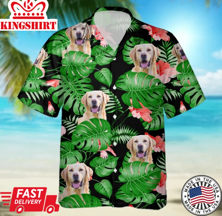 Personalized Photo Labrador Retriever Trendy Hawaiian Shirt, Gift For Dog Lover