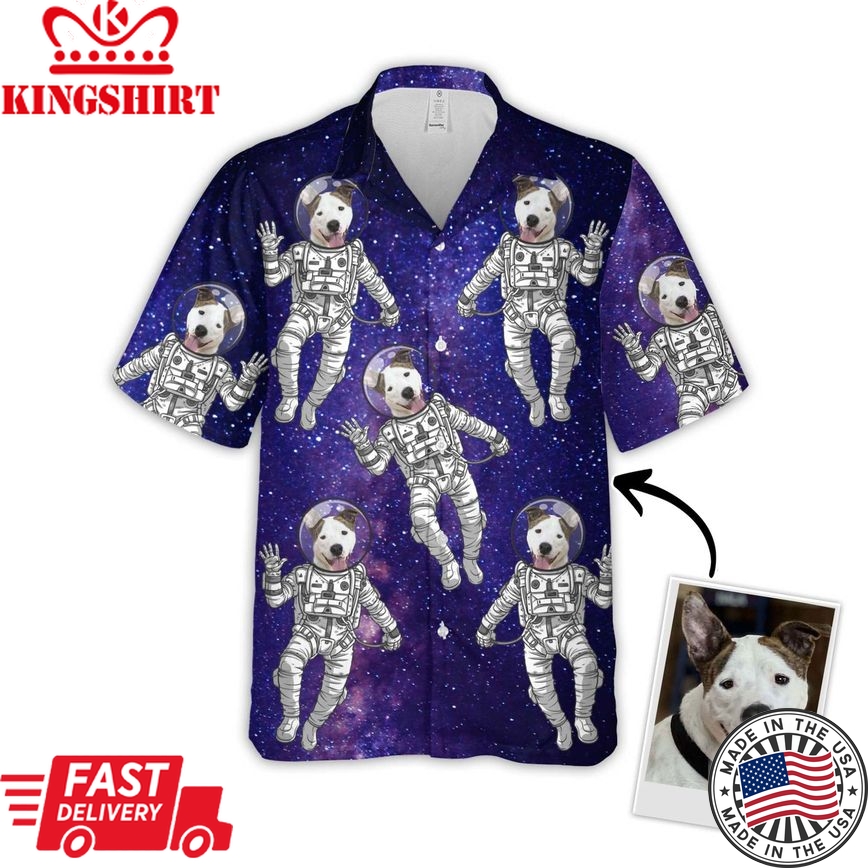 Personalized Puppy Lovers Gift Galaxy Pattern Hawaiian Shirt