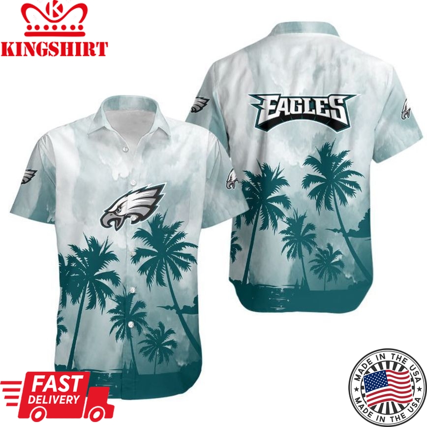 Philadelphia Eagles Coconut Trees NFL Gift for Fan Hawaiian Shirt: Graphic Print