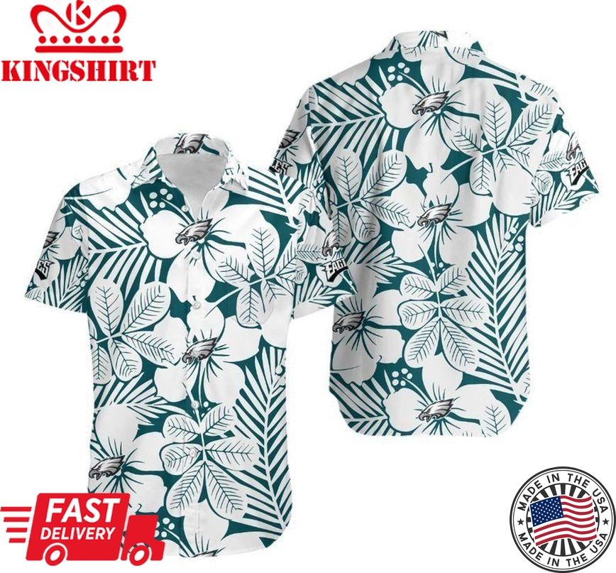 Philadelphia Eagles Flower Hawaiian Shirt and Shorts: Summer Collection