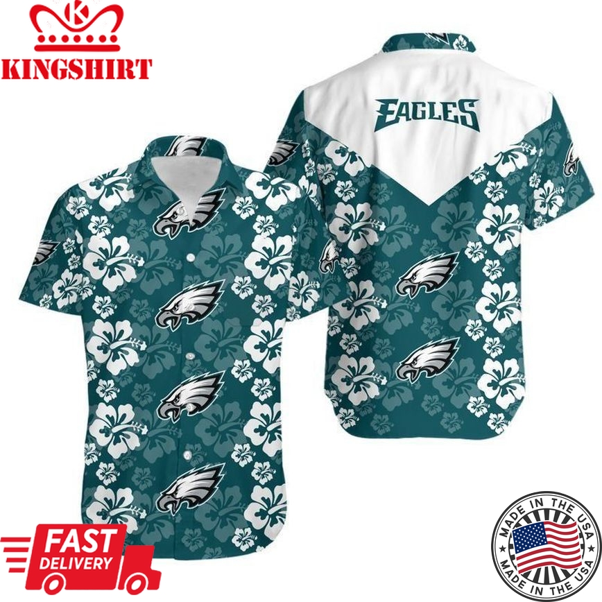 Philadelphia Eagles Flowers Hawaiian Shirt and Shorts: Summer Collection, Stylish Look