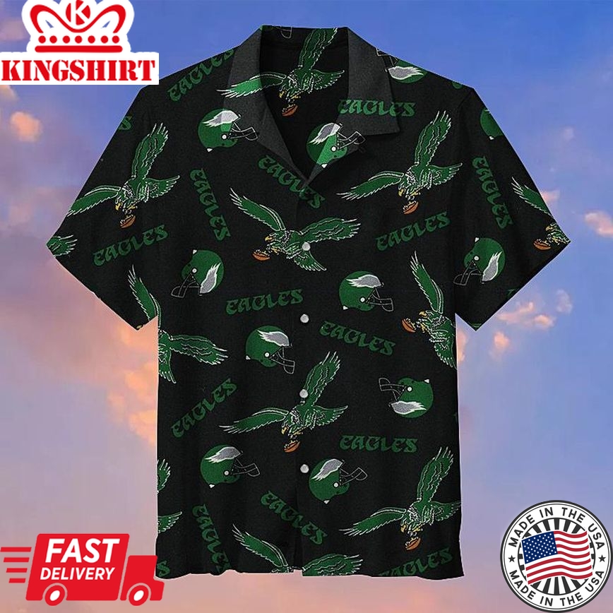 Philadelphia Eagles Retro Logo Hawaiian Shirt: Vintage Vibes