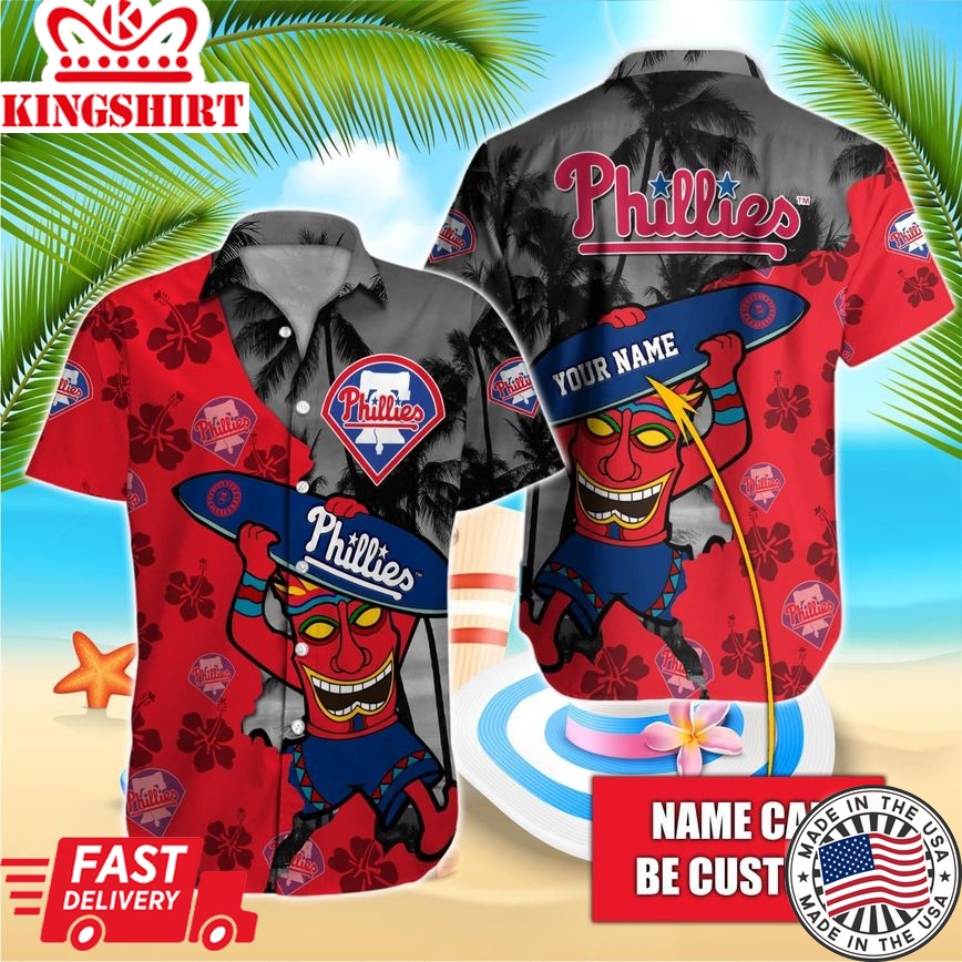 Philadelphia Phillies Custom Name Hawaiian Shirt