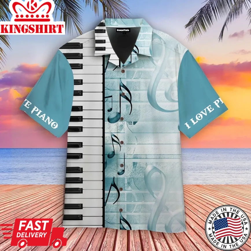 Piano Music Trendy Hawaiian Shirt For