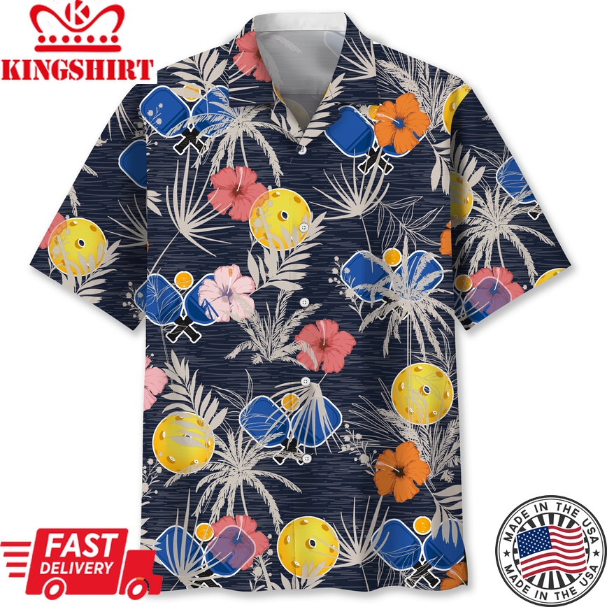 Pickleball Nature Trendy Hawaiian Shirt: Outdoor Fun in Paradise