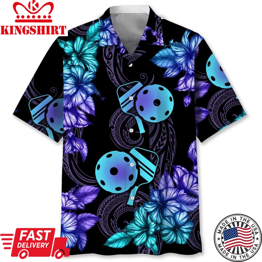 Pickleball Tropical Trendy Hawaiian Shirt