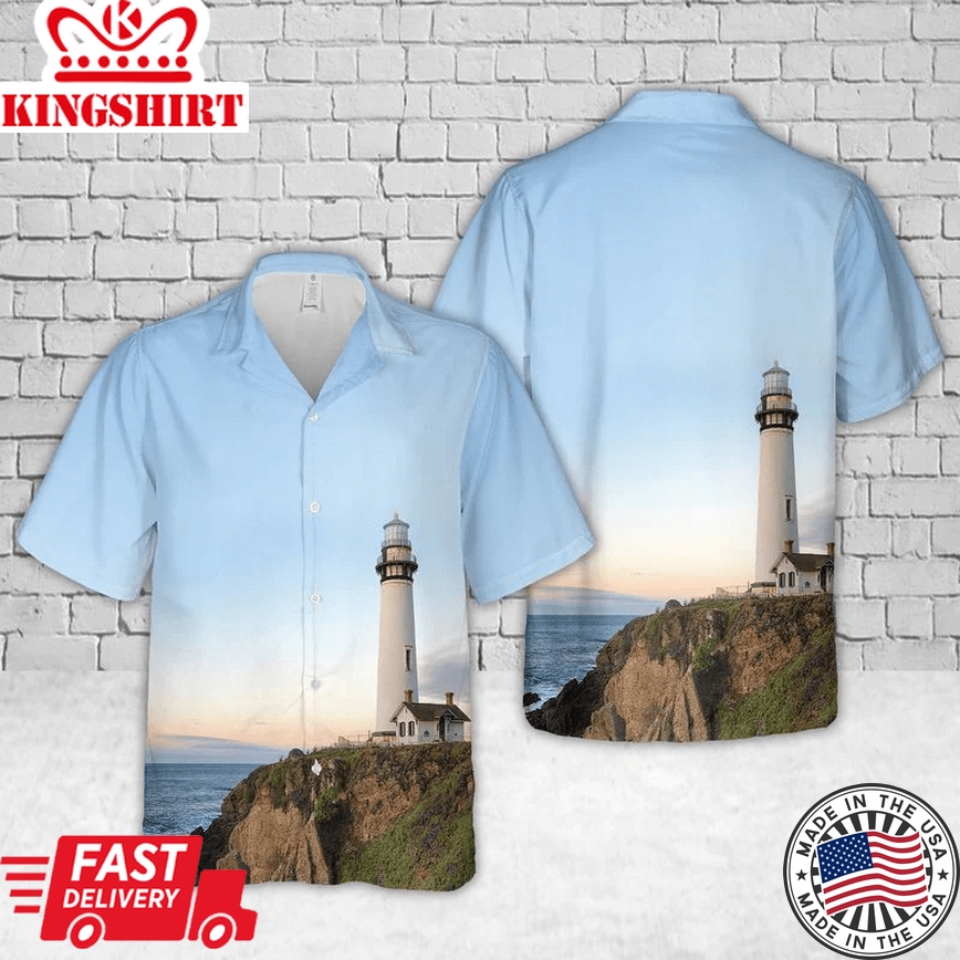 Pigeon Point Lighthouse, Pescadero, California Trendy Hawaiian Shirt