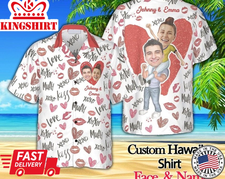 Piggy-Back Couple Scupidity Love Custom Trendy Hawaiian Shirt, Beach Party Matching Shirt For Men/Women, Aloha Couple Shirt, Aloha Shirt Funny.