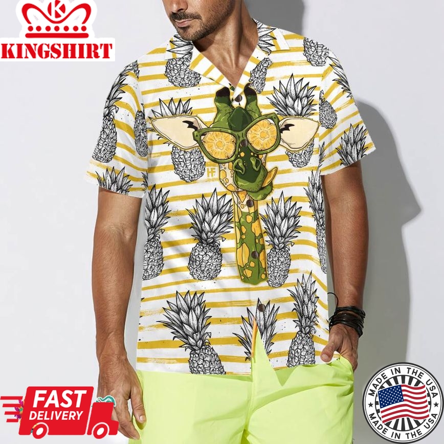 Pineapple And Giraffe Hawaiian Shirt