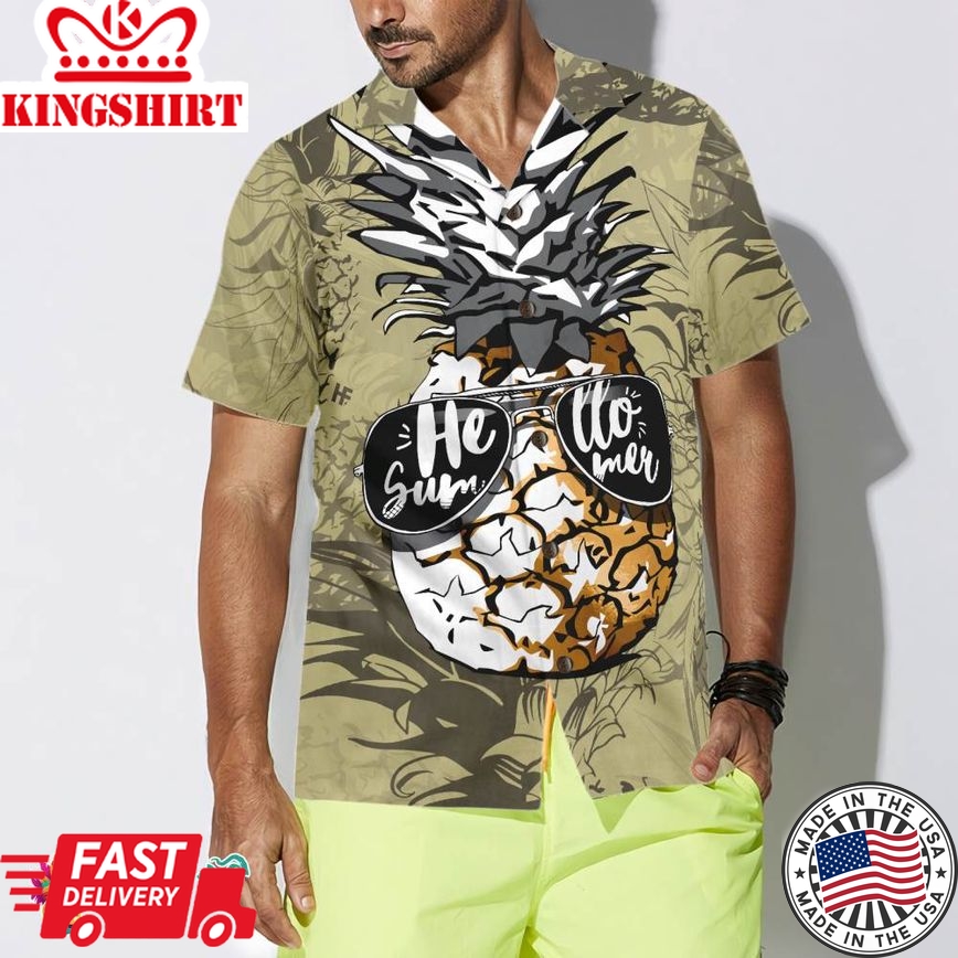 Pineapple Hello Summer Hawaiian Shirt