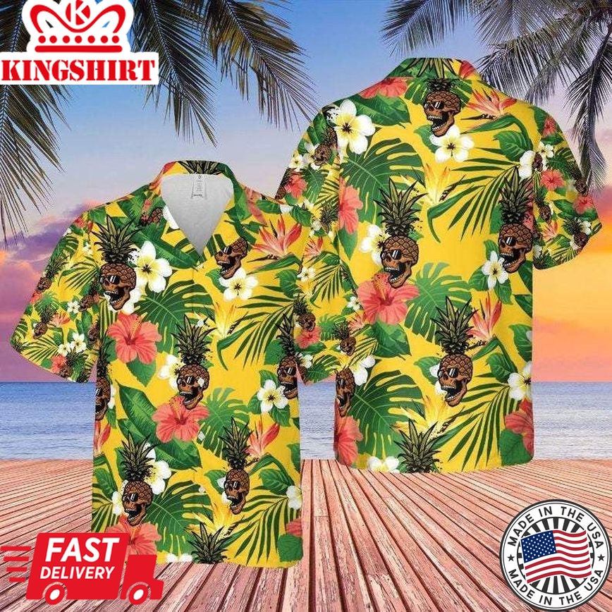 Pineapple Tropical Trendy Hawaiian Shirt