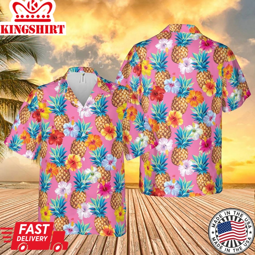 Pink Hawaii Shirt, Summer Apparel For Mom