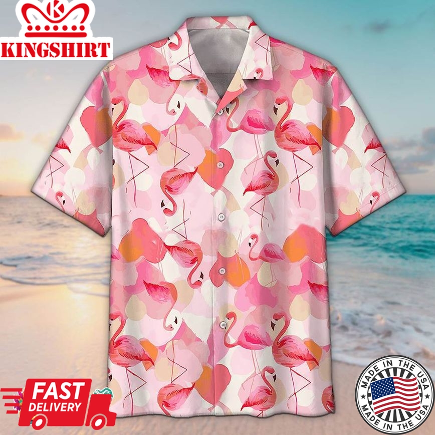 Pinky Flamingo Donut Avocado Parrot Hawaiian Aloha Beach Shirt