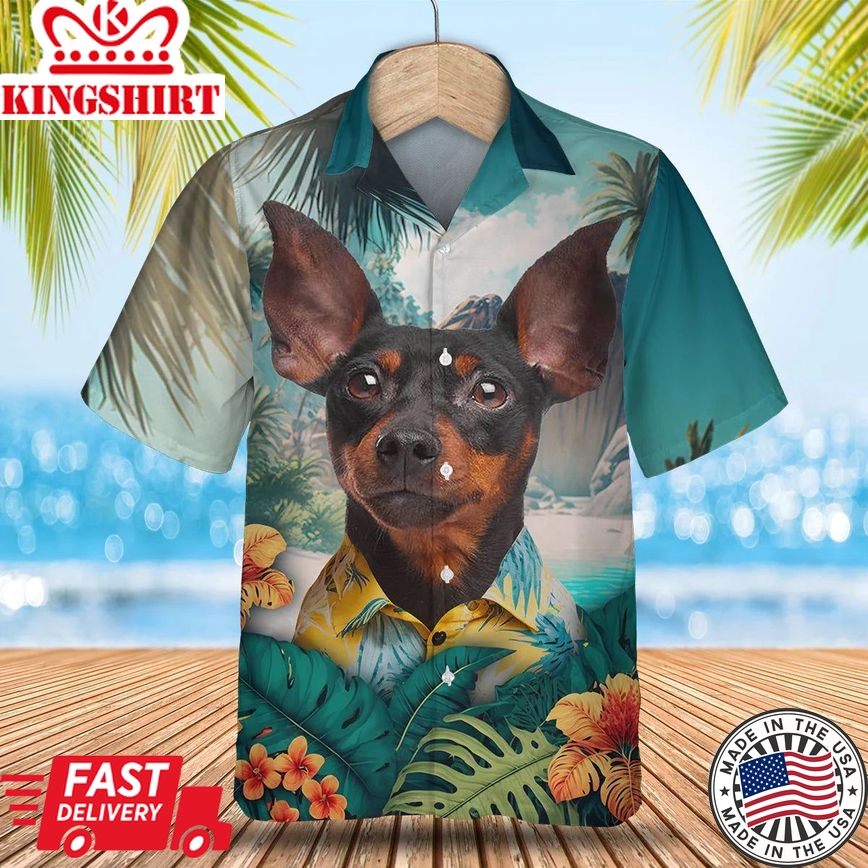 Pinscher - 3D Tropical Trendy Hawaiian Shirt