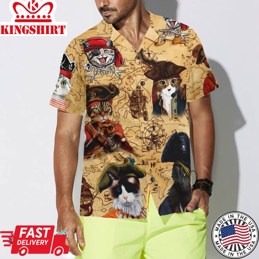 Pirate Cat Hawaiian Shirt