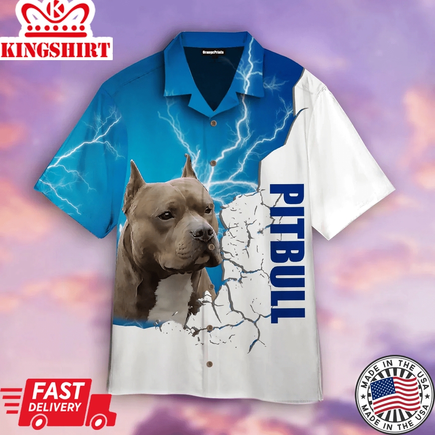 Pitbull Dog Aloha Trendy Hawaiian Shirts For Men And Women