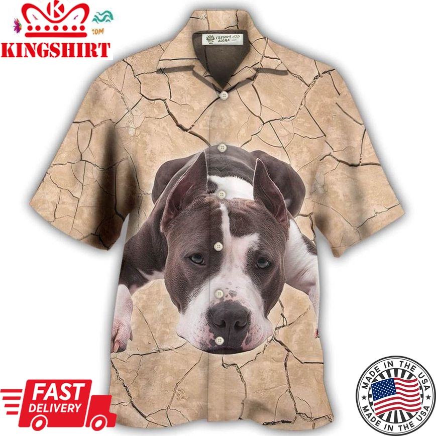 Pitbull On The Ground Hawaiian Shirt