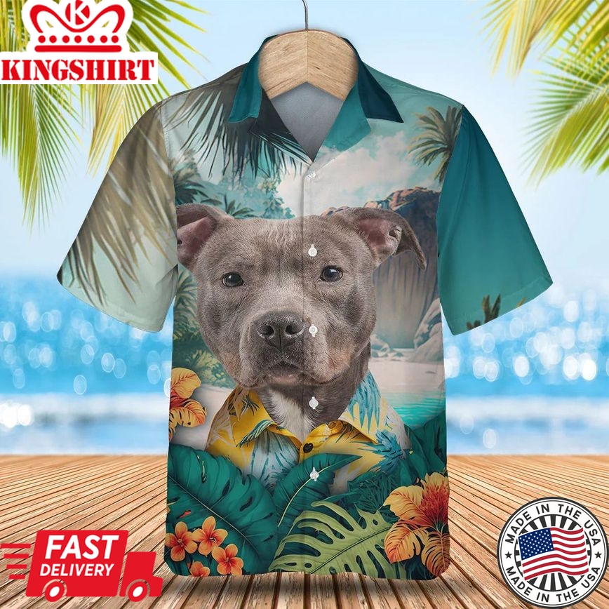 Pitbull Tropical Paradise - Explore Hawaii in Style with this Exquisite Shirt