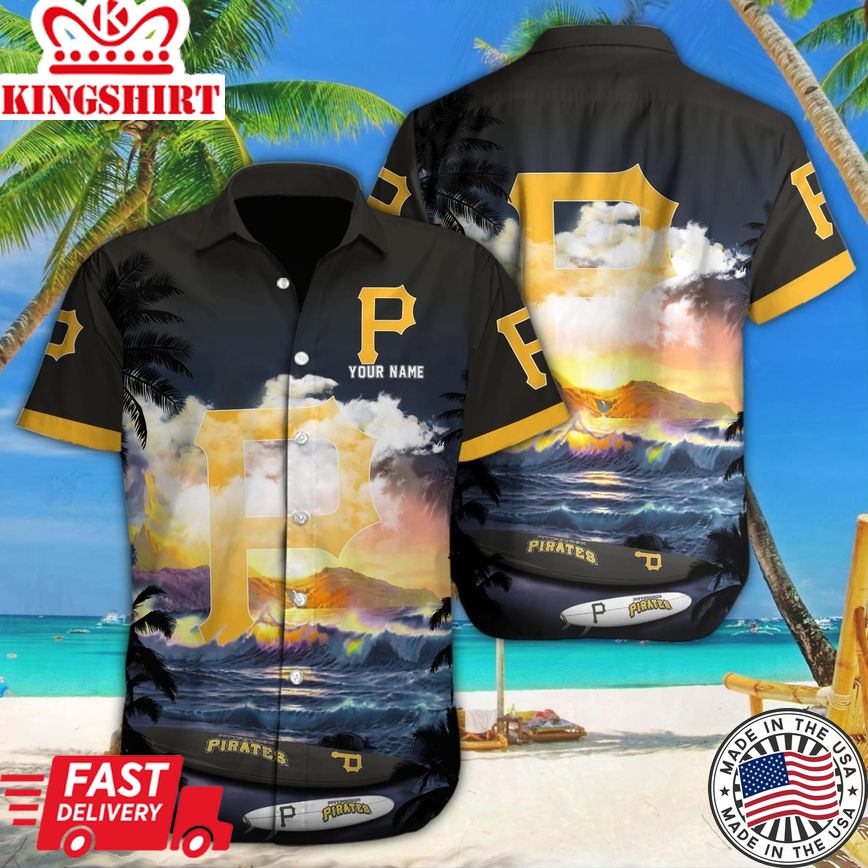 Pittsburgh Pirates Customizable Name Tropical Shirt