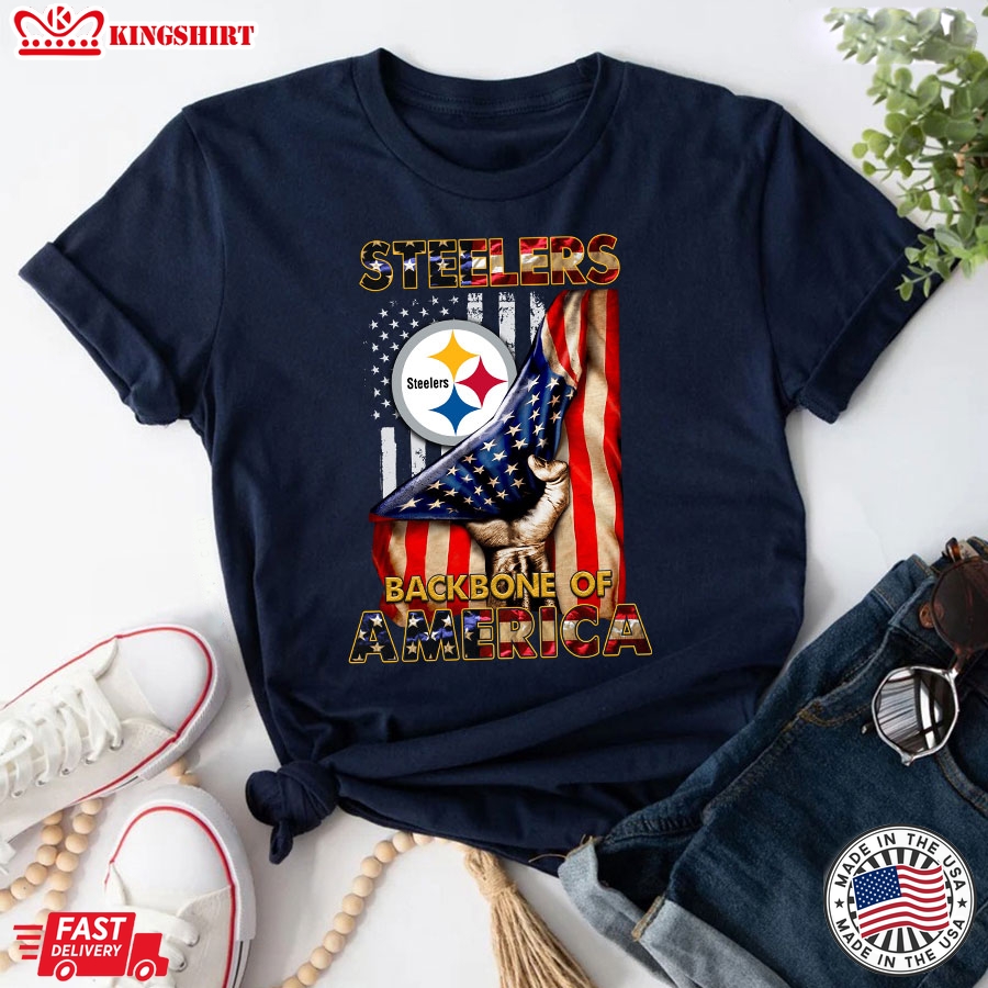 Pittsburgh Steelers Backbone Of America NFL Football T-Shirt