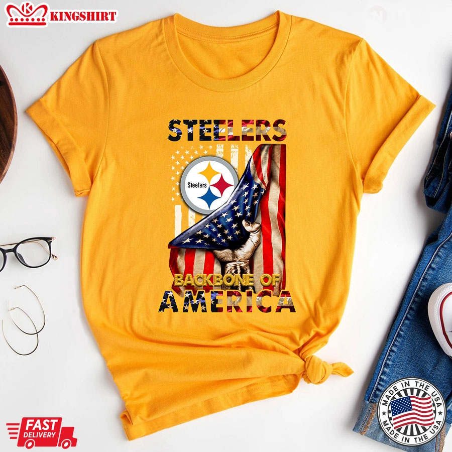 Pittsburgh Steelers Backbone Of America NFL Football T-Shirt