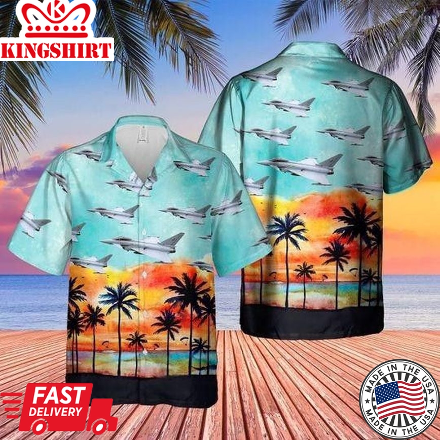 Plane Sunset Tropical Trendy Hawaiian Shirt For