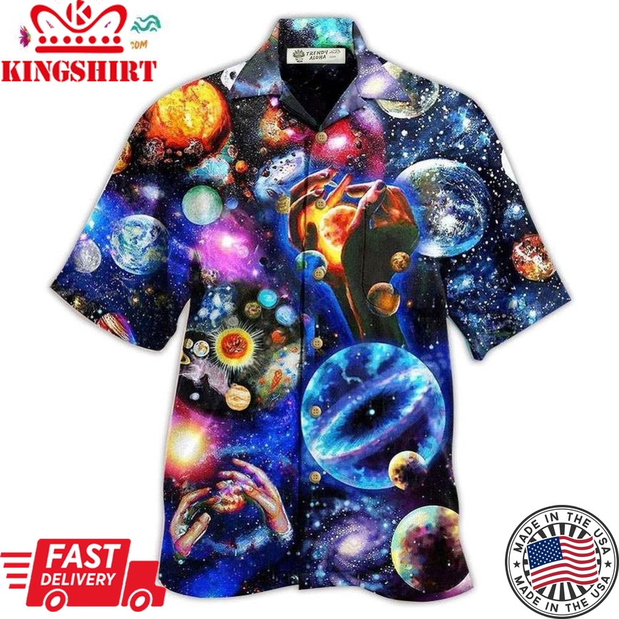 Planet Loves Lovely Galaxy Hawaiian Shirt