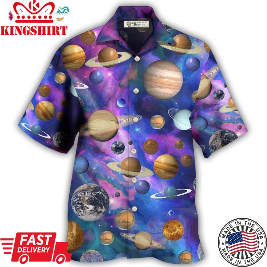 Planet Solar System Galaxy Style Hawaiian Shirt