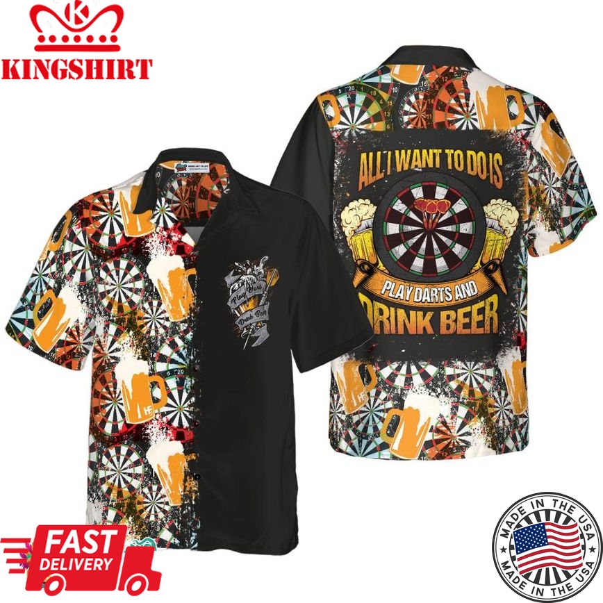 Play Darts And Drink Beer V1 Hawaiian Shirt