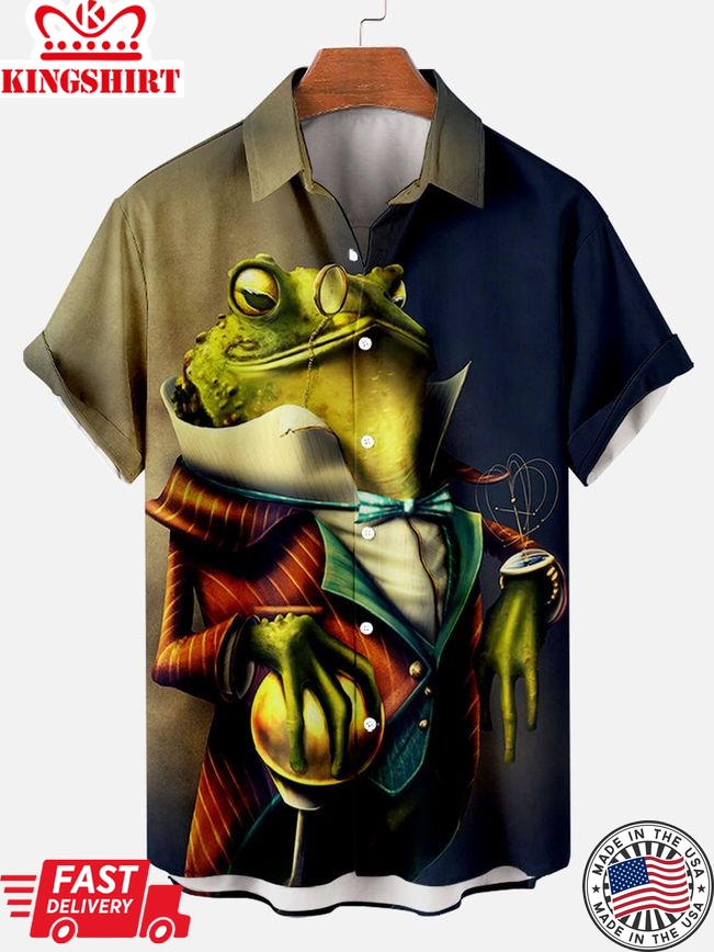 Play Frog Print Short Sleeve Shirt