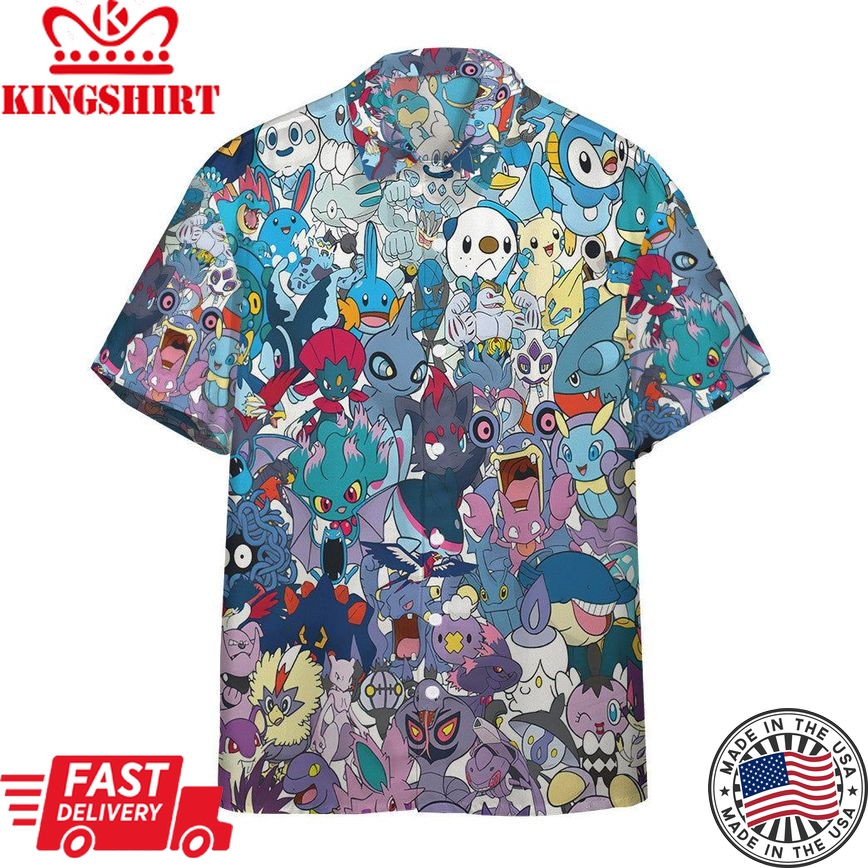 Pokemon Hawaiian Shirt All The Water Pokemon Hawaii Shirt Pokemon Aloha Shirt