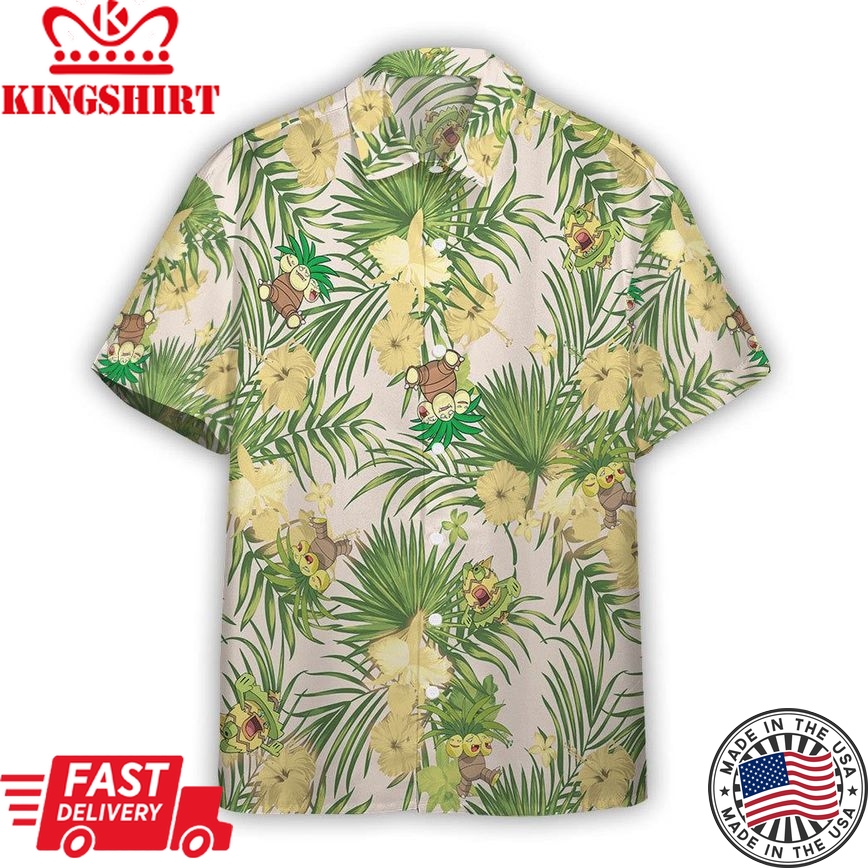 Pokemon Hawaiian Shirt Exeggutor Palm Leafs Hawaii Shirt Pokemon Aloha Shirt