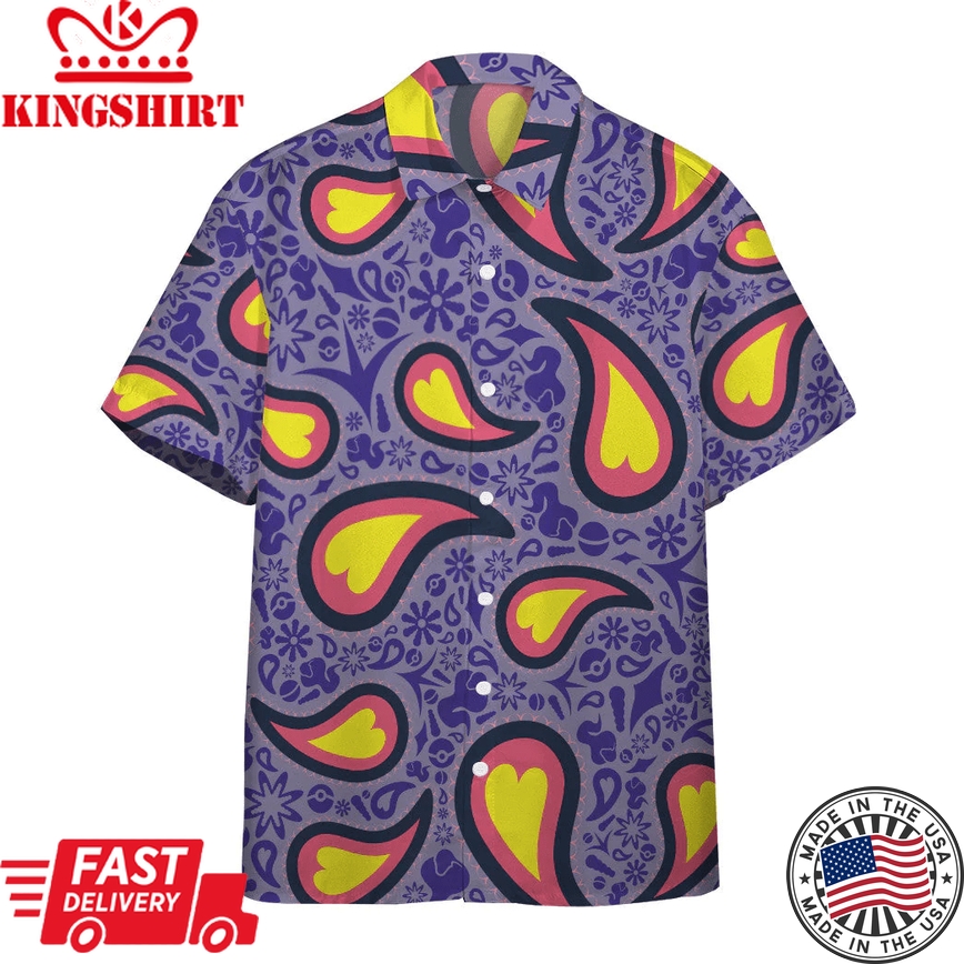 Pokemon Trendy Hawaiian Shirt Arbok Pokemon Purple Hawaii Shirt Pokemon Aloha Shirt 2022