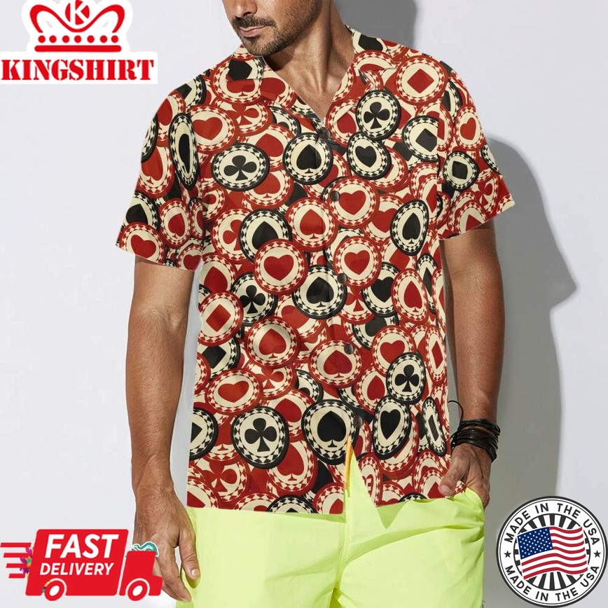 Poker Chip Casino Hawaiian Shirt