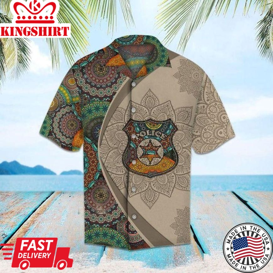 Police Button Trendy Hawaiian Shirt