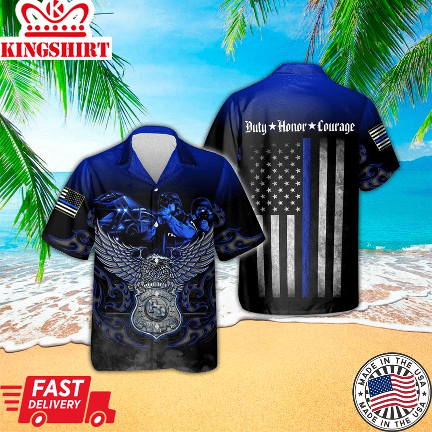 Police Trendy Hawaiian Shirt For Men, Police Gifts