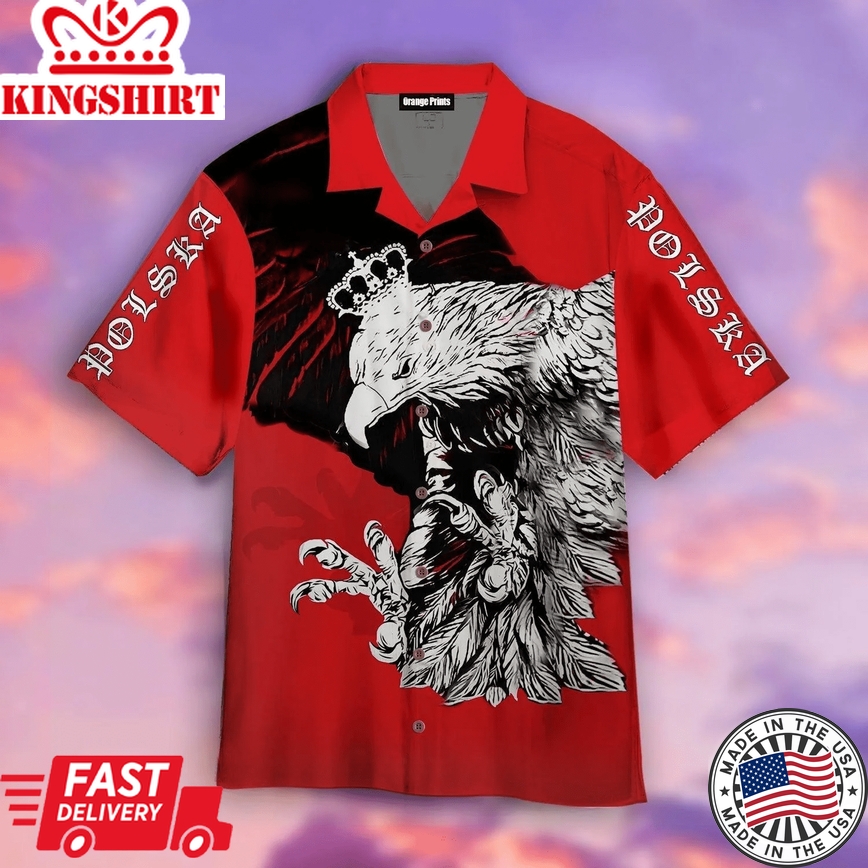 Polish Eagle Trendy Hawaiian Shirt For