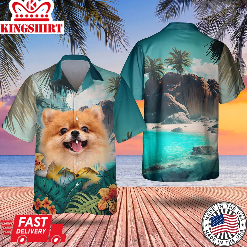 Pomeranian Trendy Hawaiian Shirt, Dog Lover Trendy Hawaiian Shirt, Summer Gift For Men And Women