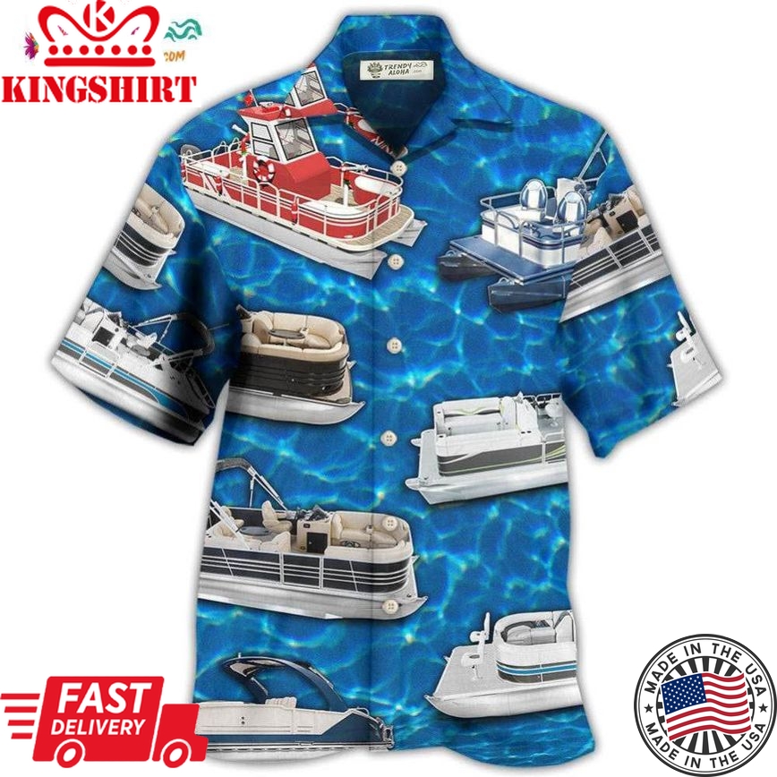 Pontoon Blue Water Hawaiian Shirt