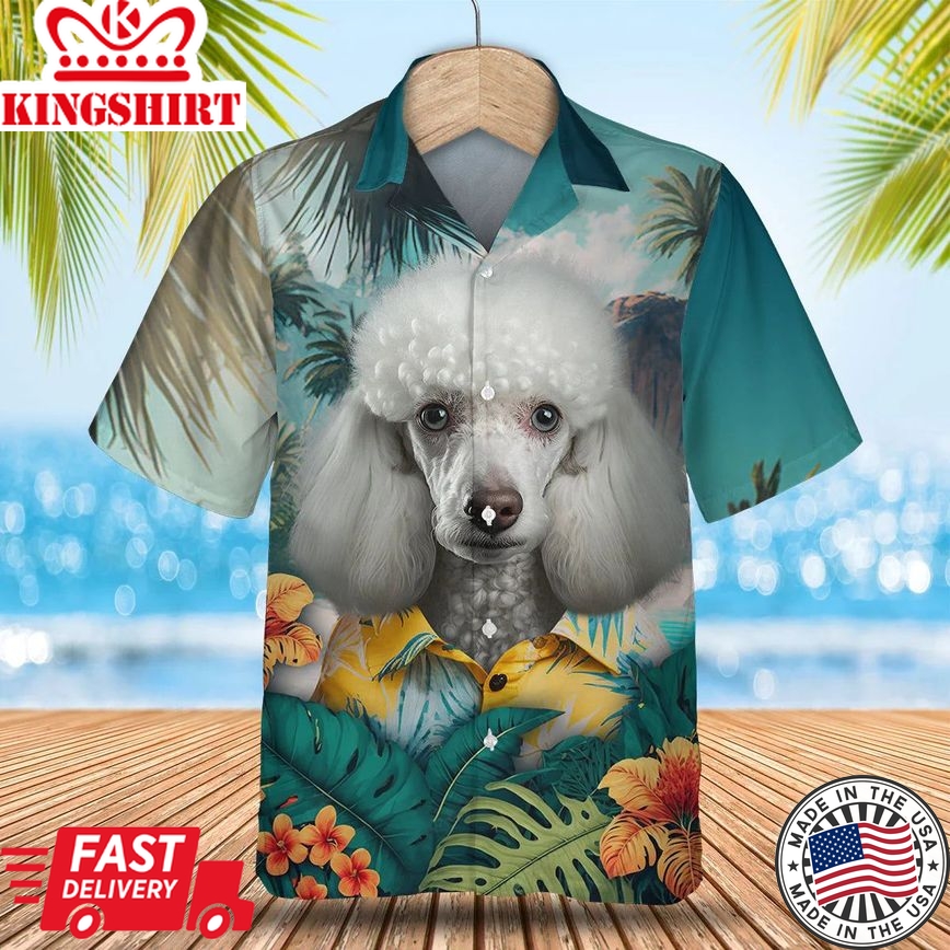 Poodle 1 - 3D Tropical Trendy Hawaiian Shirt