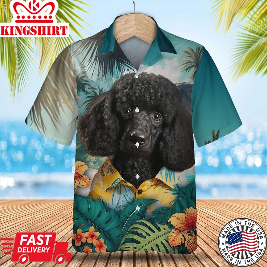 Poodle Tropical Getaway - Embrace the Aloha Vibes with this 3D Trendy Hawaiian Shirt