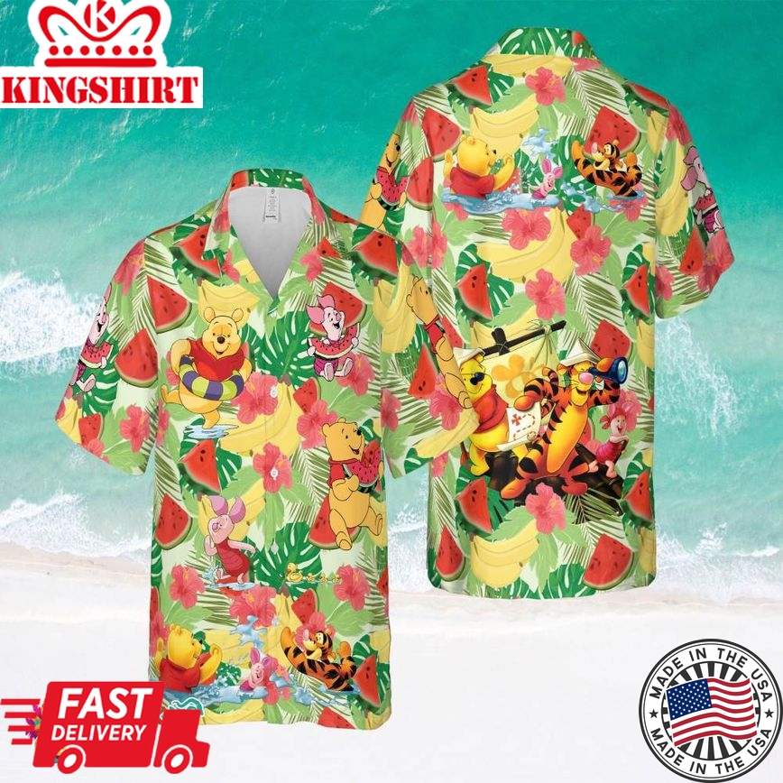 Pooh And Friends Hawaiian Shirt Summer Disney Hawaiian Shirt Funny Winnie The Pooh Hawaii Best Gifts For Family Vacation