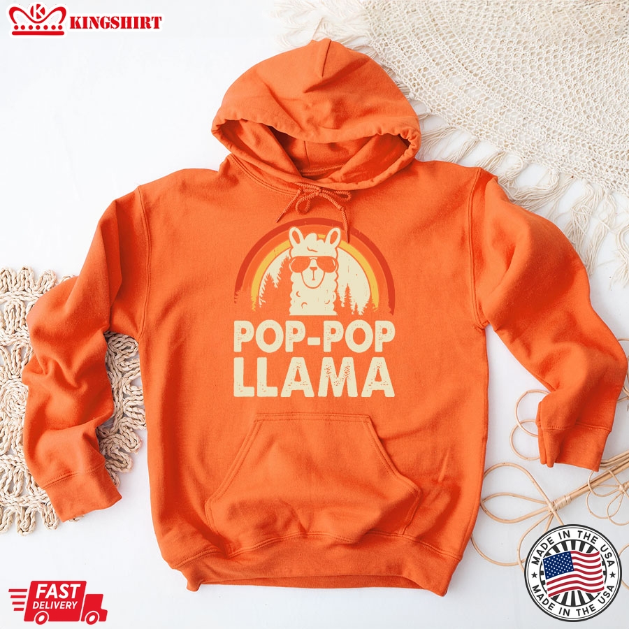 Pop-pop Llama Vintage Grandpa Father's Day Hoodie