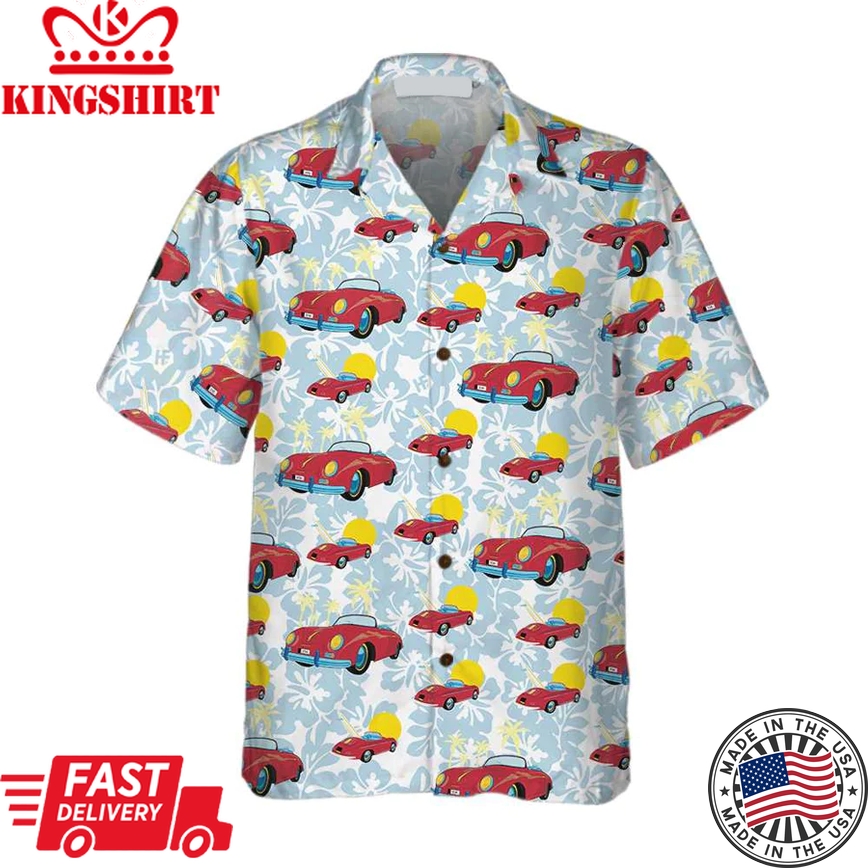 Porsche 356 Tropical Floral Trendy Hawaiian Shirt For Men And Women