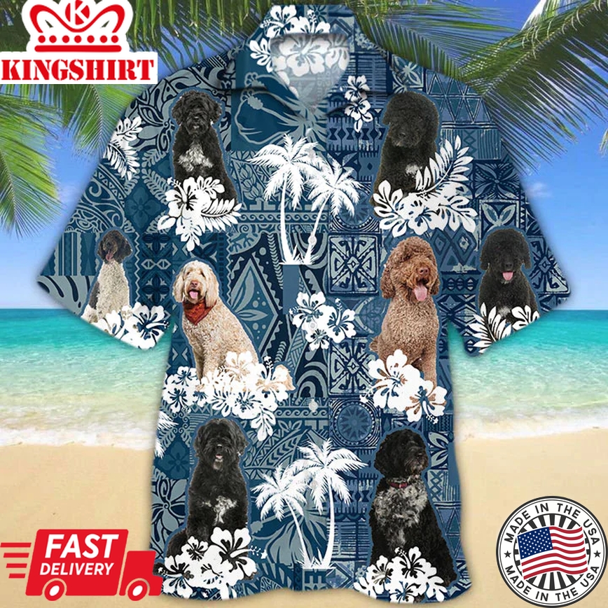 Portuguese Water Dog Trendy Hawaiian Shirt