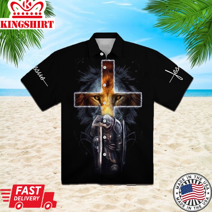 Premium Christian Jesus Is My Everything Lion Aloha Hawaiian Shirts For Men And Women |